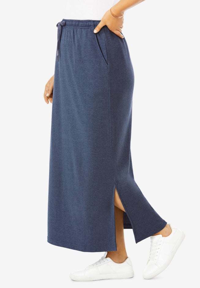 Sport Knit Side-Slit Skirt image number 2