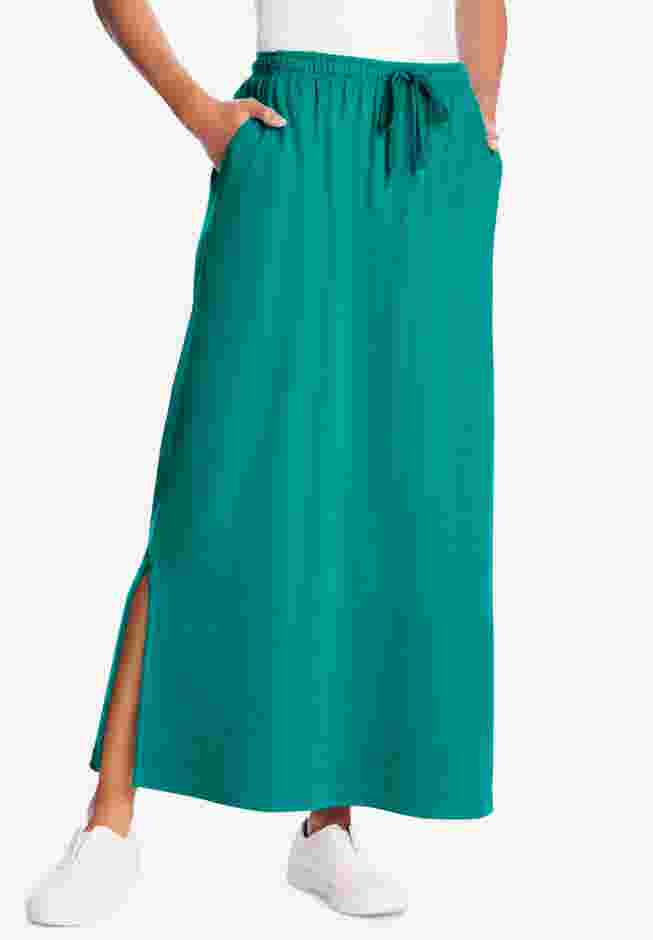 Sport Knit Side-Slit Skirt image number 0