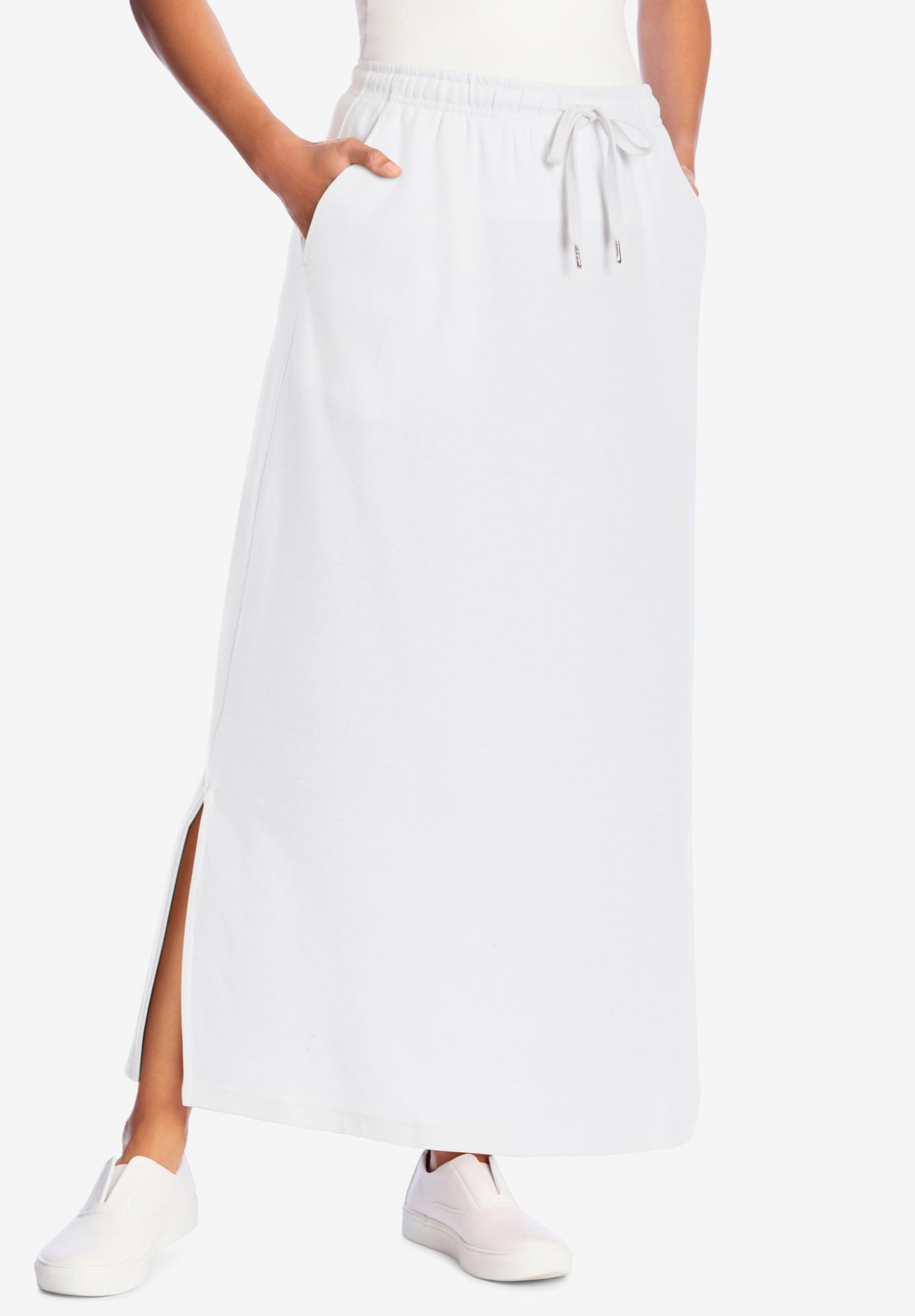 Sport Knit Side-Slit Skirt image number 0