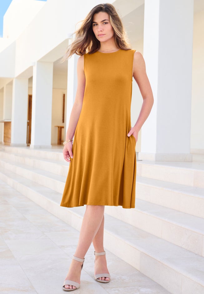 Two-Pocket Swing Tank Dress image number 0