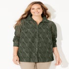 Eyelet Buttonfront Blouse image number null