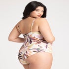 Angled Lace-Up Detail One Piece image number null