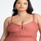 Braided Belt Strapless One Piece image number null