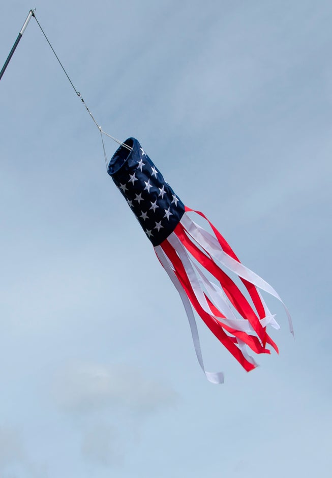 40" Stars & Stripes Embroidered Windsock image number 1
