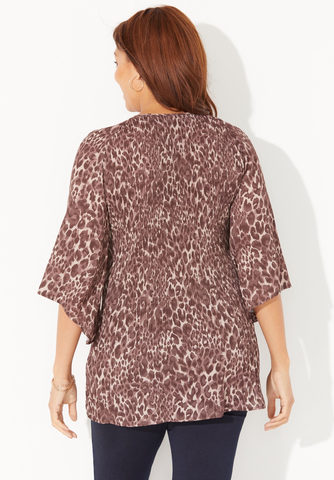 Bejeweled Pleated Blouse image number 1