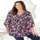 Bejeweled Pleated Blouse image number null