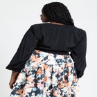 Puff Sleeve Crop Blouse image number null