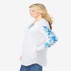 Embroidered Hoodie Sweatshirt image number null