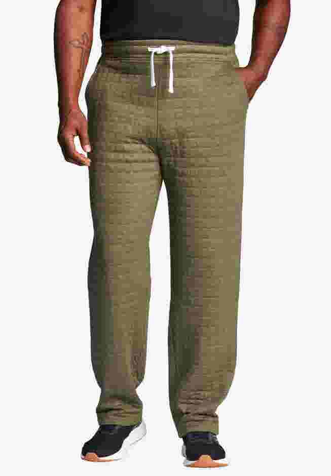 Quilted open bottom sweatpant image number 0