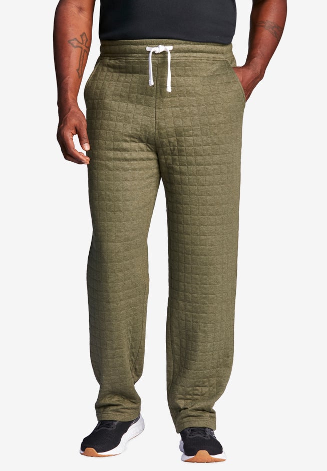 Quilted open bottom sweatpant image number null