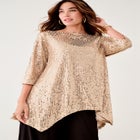 Handkerchief Hem Sequin Tunic image number null