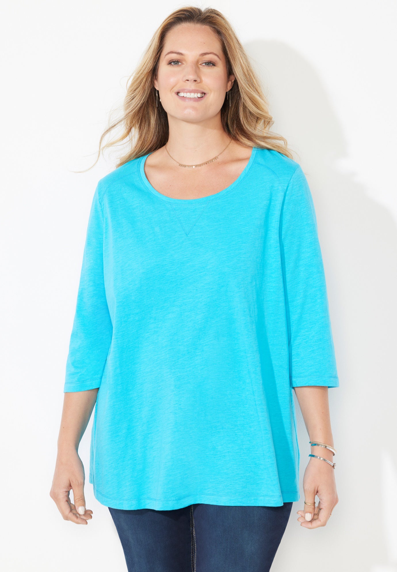 Active Slub Scoopneck Tee image number 0