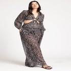 Front Cut Out Mix Media One Piece image number null