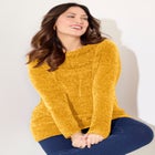 Chenille Cable-Knit Boatneck Sweater image number 1