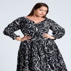 Printed V Neck Maxi Dress image number null