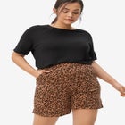 Pull-On Knit Shorts With Pockets image number null