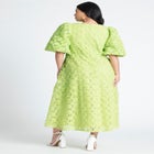 Textural Floral Maxi Dress With Pleats image number null