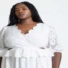 Ruffle Eyelet Maxi Dress image number null