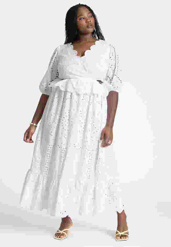 Ruffle Eyelet Maxi Dress image number 0