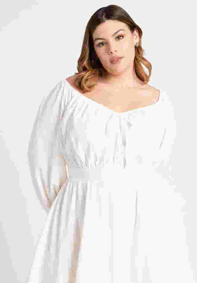 Puff Sleeve Linen Mini Dress image number 2