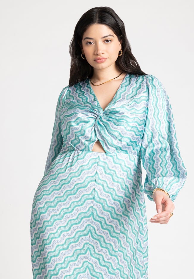 Twisted Stripe Maxi Dress image number null