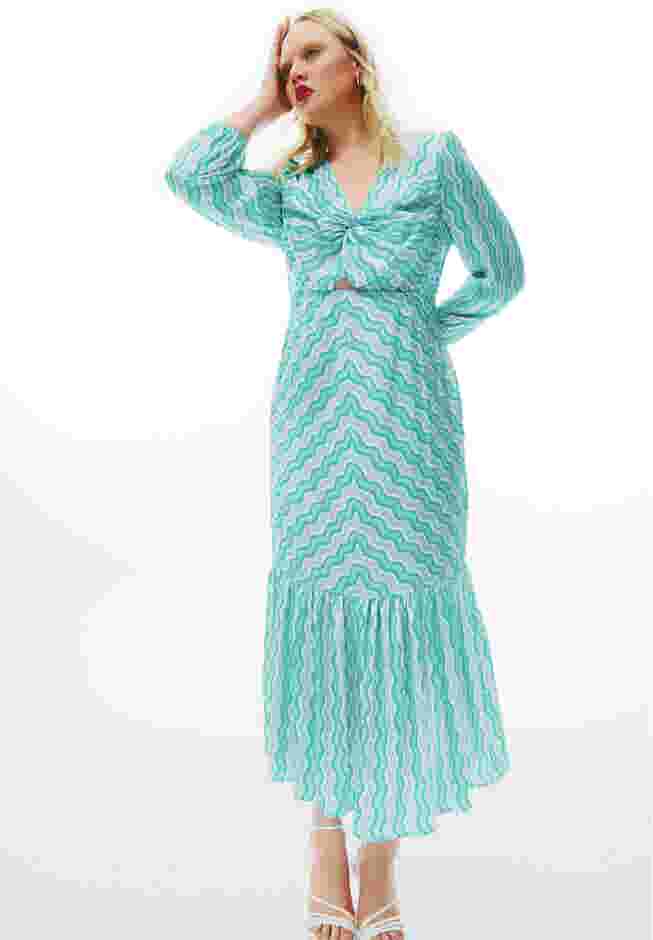 Twisted Stripe Maxi Dress image number 3
