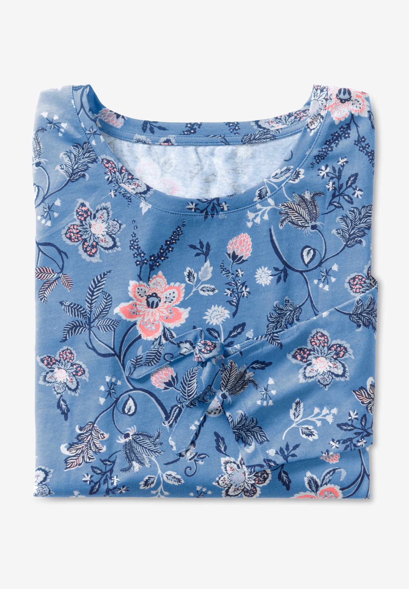 Perfect Three-Quarter Tie-Sleeve Tee image number 3