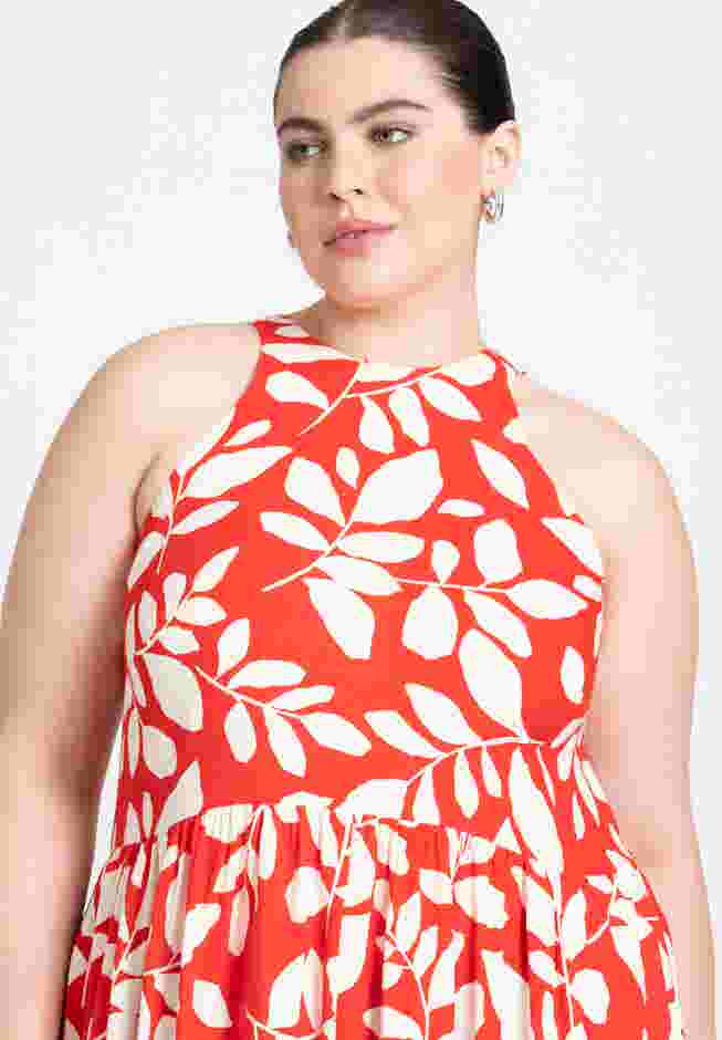 Printed Flare Skirt Maxi Dress image number 2