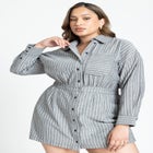 Striped Short Romper image number null