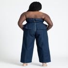 Denim Jumpsuit With Peplum image number null