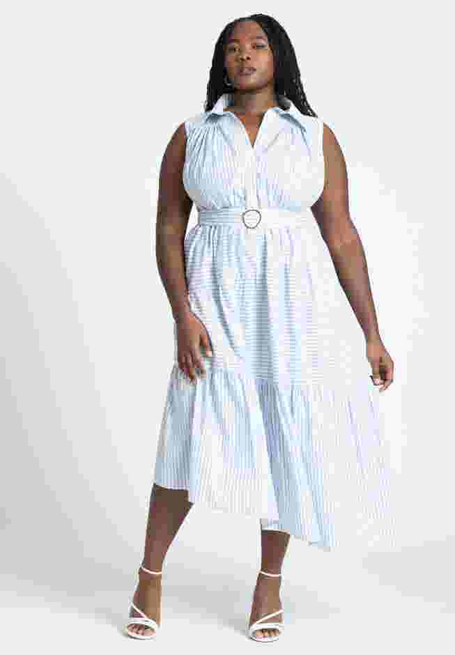 Asym Sleeveless Shirt Dress image number 0