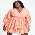 Eyelet Flare Mini Dress image number null