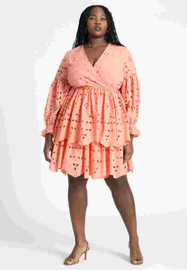 Eyelet Flare Mini Dress image number 0