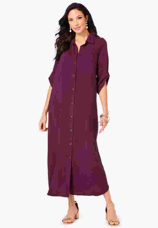 Collared Button Front Dress image number 0