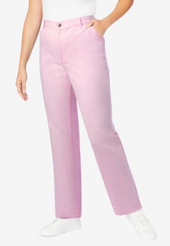 Back-Elastic All-Cotton Denim Carpenter Jeans