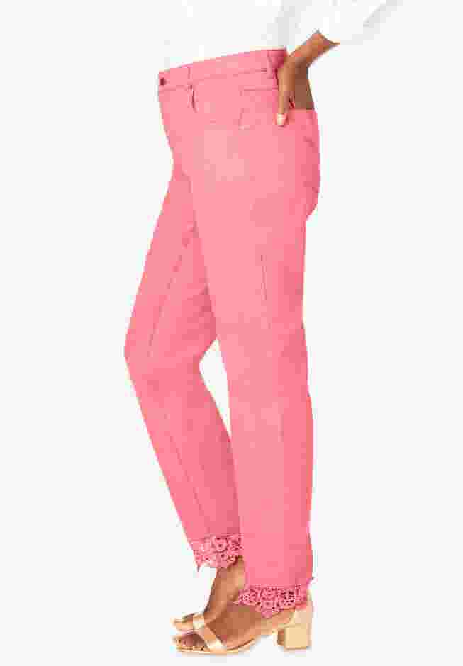 Lace Trim Classic Denim Jean image number 3