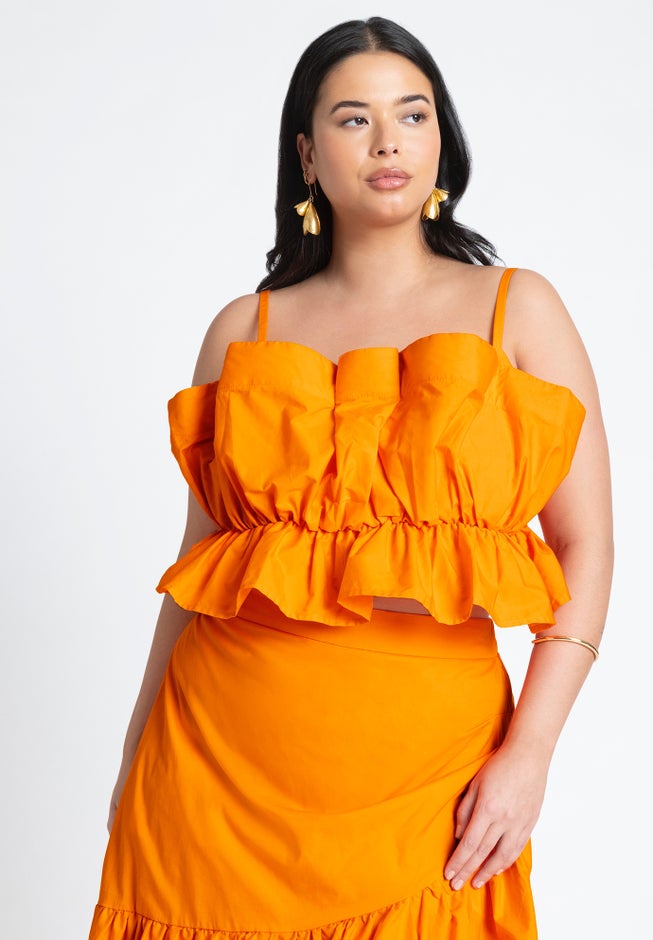 Ruffle Crop Top image number null