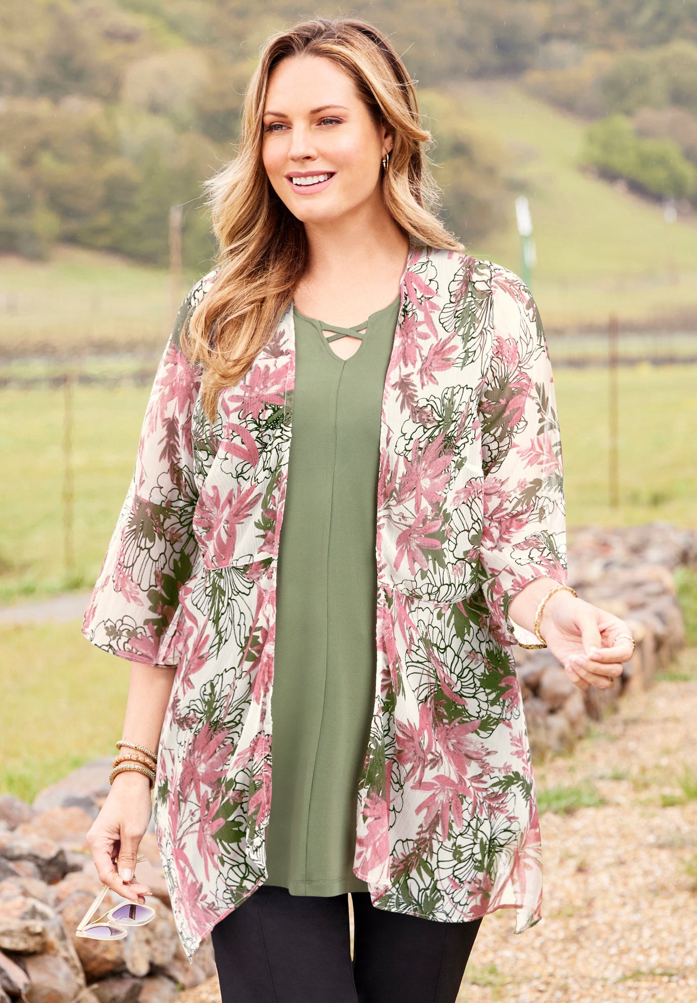 Seasonless Cascade Kimono image number 0