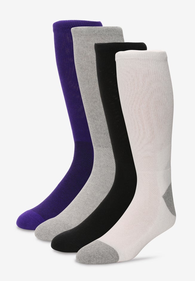 Hanes® Casual Crew Socks, 4-pack image number null