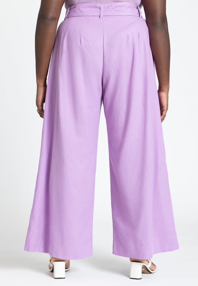 Pleat Detail Pant With Belt image number 2