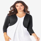 Bolero Cardigan with Three Quarter Sleeves image number null