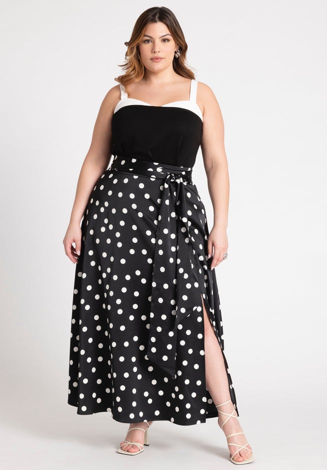 Maxi Skirt With Tie Waist image number null