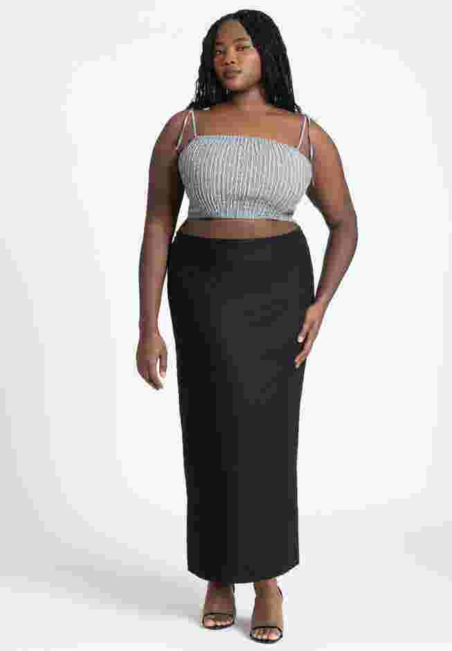 Linen Column Skirt image number 0