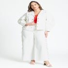 Grommet Detail Denim Jacket image number null