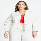 Grommet Detail Denim Jacket image number null