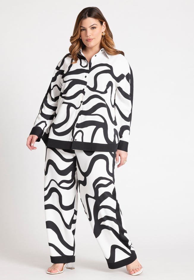 Pull On Border Detail Pant image number 0