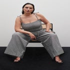 Wide Leg Stripe Pant image number null