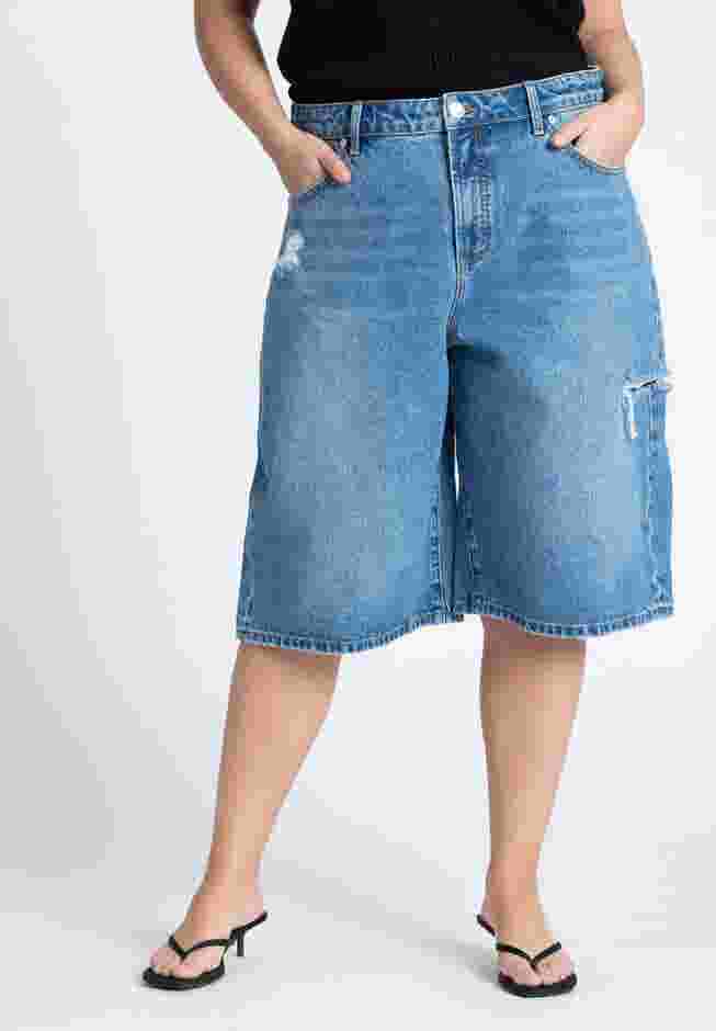 Destructed Denim Bermuda Short image number 1