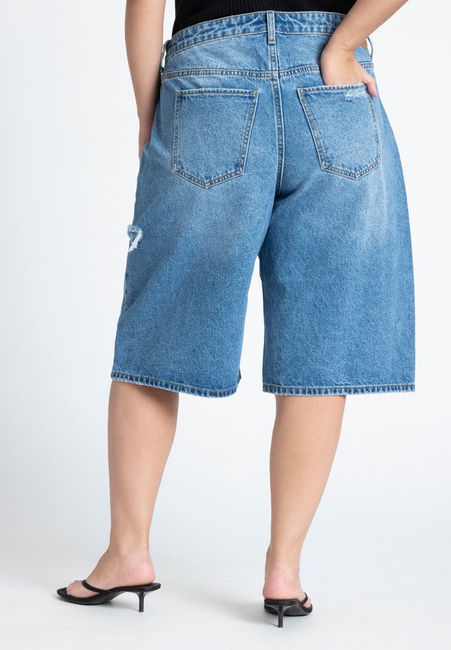 Destructed Denim Bermuda Short image number 2