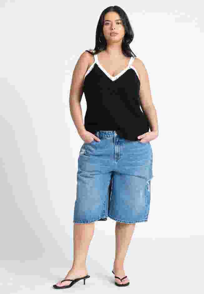 Destructed Denim Bermuda Short image number 0